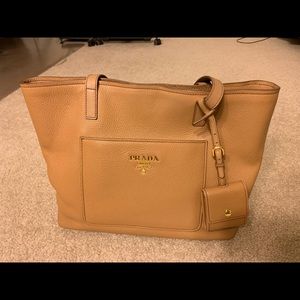 Prada 1BG048 Women's Vitello Daino Tote Bag